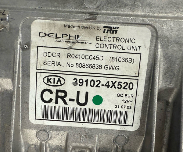 Kia Carnival II 2.9 ECU Motorsteuergerät 39102-4X520 R0410C045D Überholt
