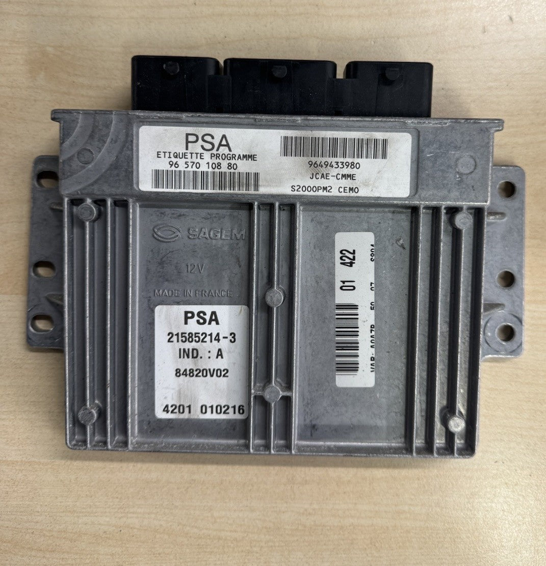 Plug&Play ENTSPERRT Peugeot Citroen 1.4 ECU MS 9649433980 9657010880