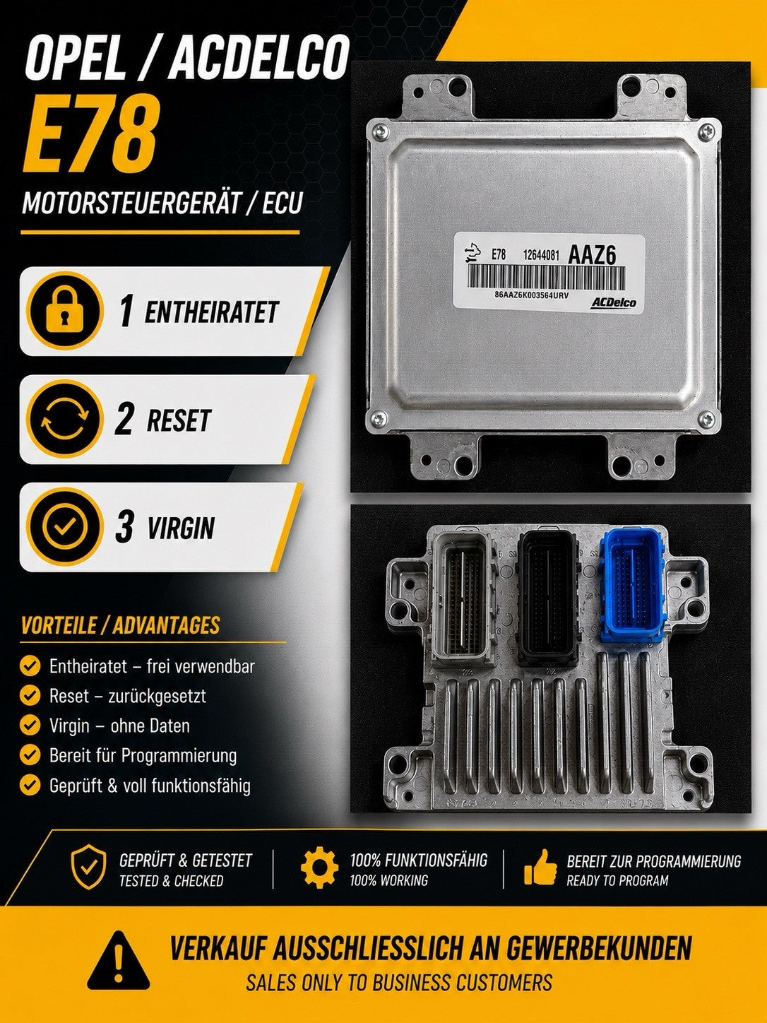 Zurückgesetzt Entheiratet Virgin OPEL ASTRA J 1.4 ECU MS 12644081 12642100