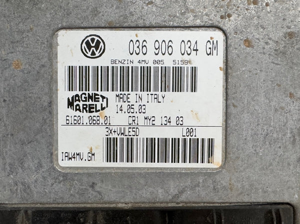 Plug&Play ENTSPERRT Seat 6L 1,4l 55KW ECU 036906034GM IAW4MV.GM