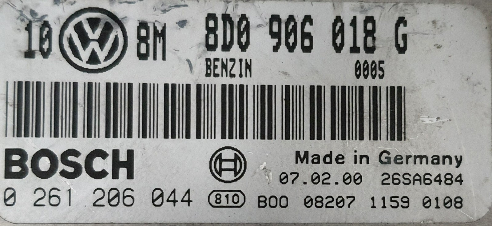 MOTORSTEUERGERÄT (OHNE WFS) ENTSPERRT  VW PASSAT  BOSCH 0261206044 8D0906018G