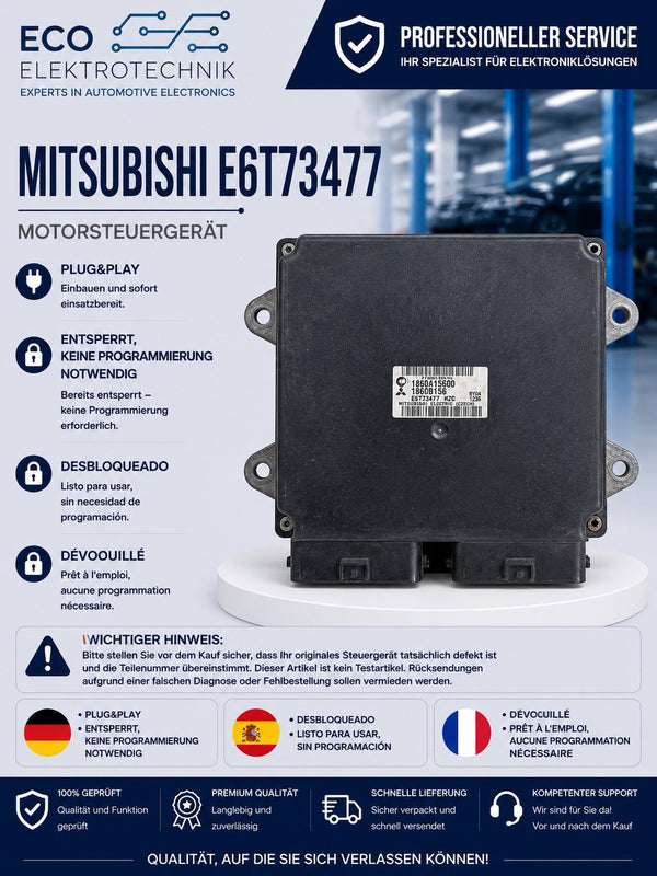 Plug&Play Entsperrt Mitsubishi Colt ECU MS 1860115600 1860B156 E6T73477