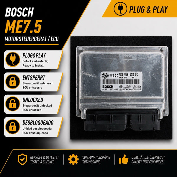 Plug&Play ENTSPERRT VW Audi 1.8T 4B0906018DC 0261207636