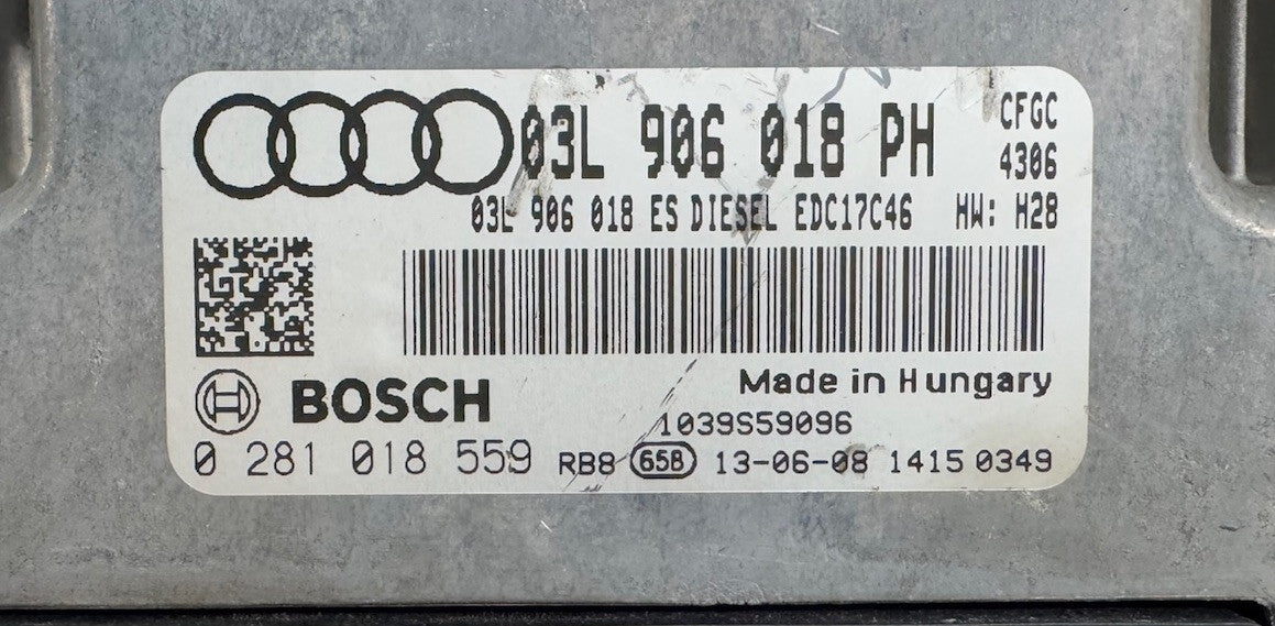 Plug&Play ENTSPERRT Motorsteuergerät 03L906018PH AUDI Q3 2.0 TDI 0281018559