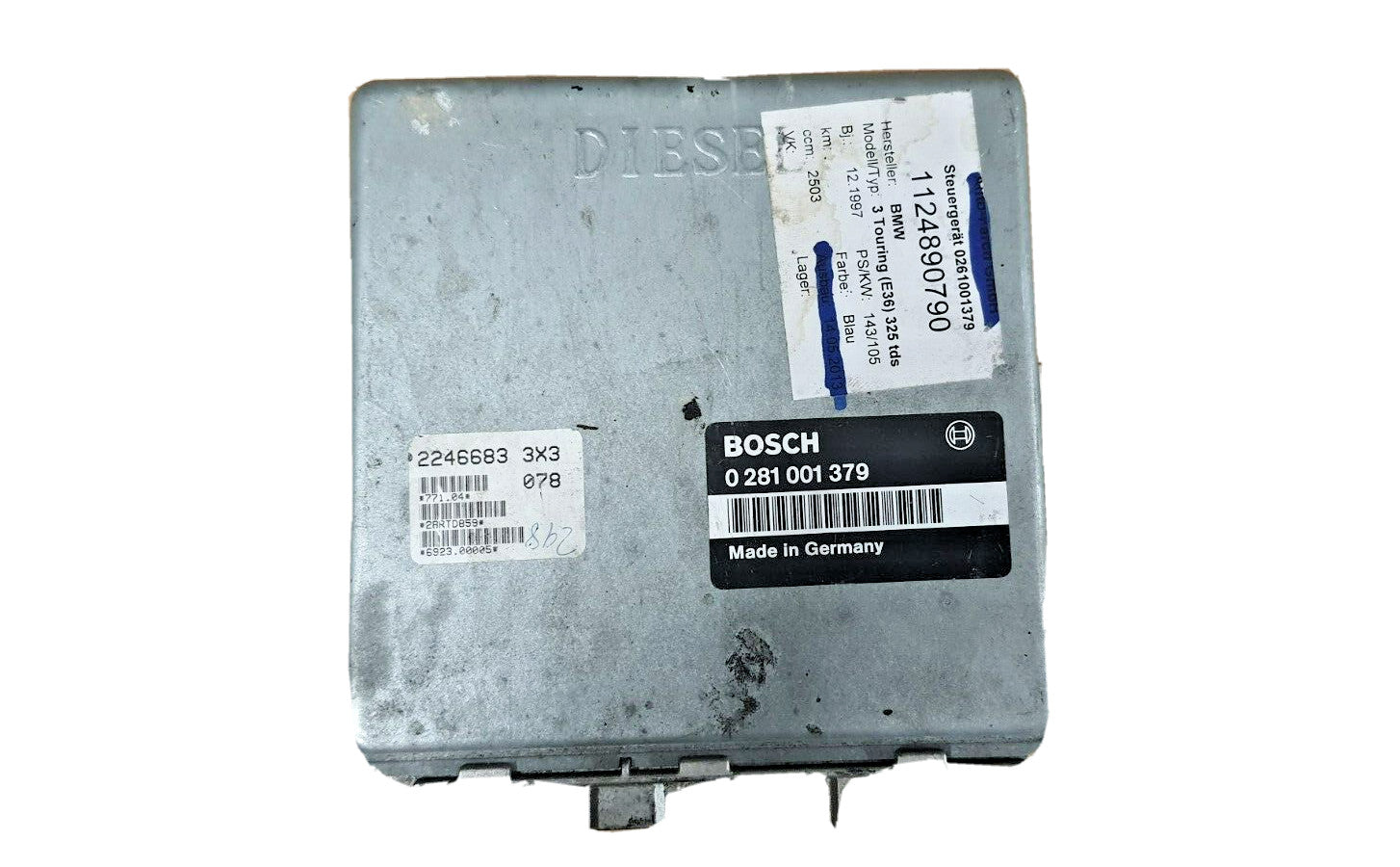 Motorsteuergerät BMW 325 TDS E36  0281001379 2246683 3X3 OHNE WFS ENTRIEGELT