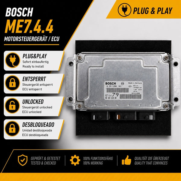 Plug&Play ENTSPERRT Peugeot 206 ECU MS Bosch 0261208101 /9648482980