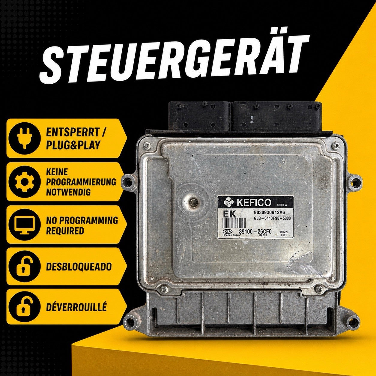 Plug&Play ENTSPERRT  Kia Rio II 1.4 16v 39100-26CF0 9030930912A5
