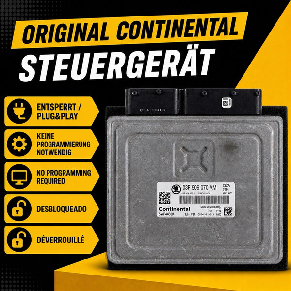 Plug&Play Entsperrt Skoda Fabia 5J 1.2 TSI 77kw 03F906070AM CBZA