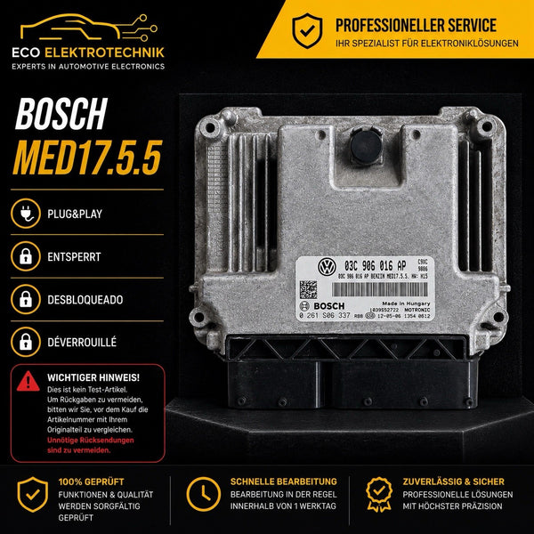 Plug&Play ENTSPERRT SEAT ALTEA 1.4 TSI ECU MS  03C906016AP  0261S06337