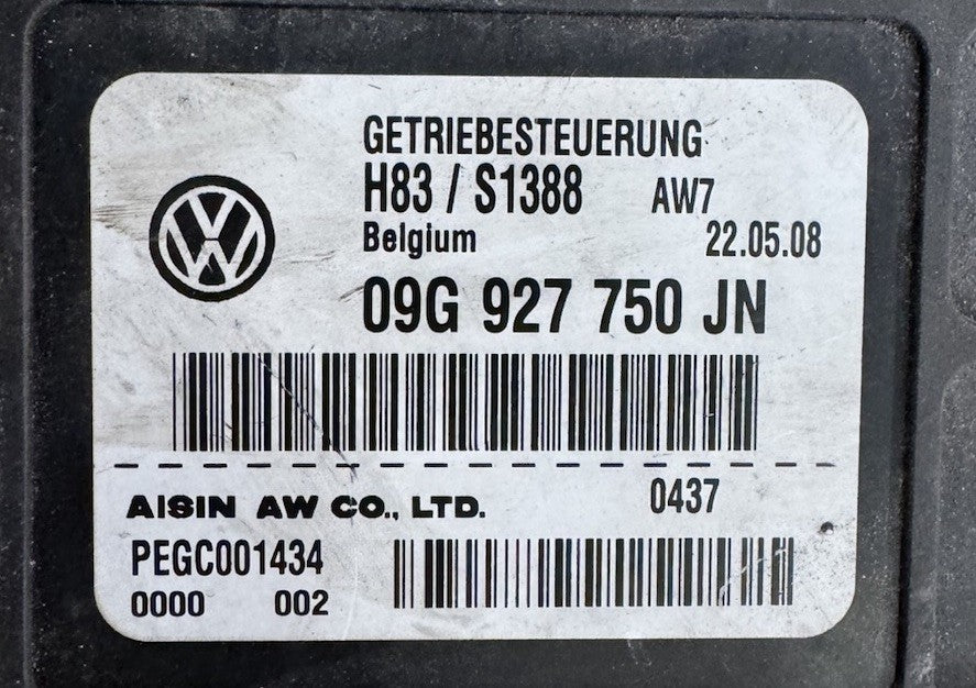 VW Polo 9N 1.4 16V Getriebesteuergerät TCU H83 09G927750JN 09G927750 JN