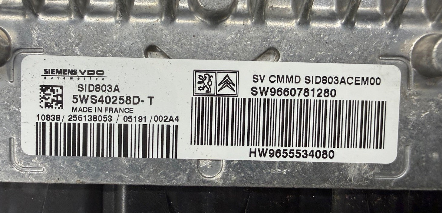 Plug&Play ENTSPERRT Citroen C5 ECU MS 5WS40258D-T 9660781280 9655534080