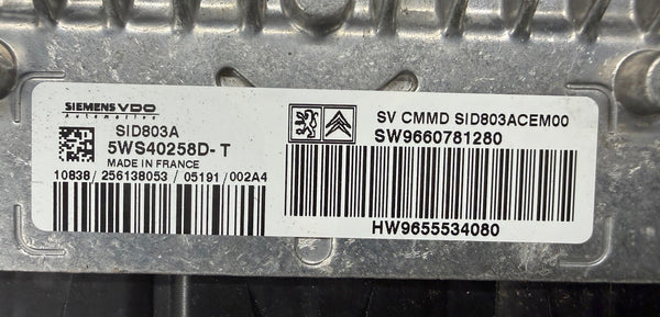 Plug&Play ENTSPERRT Citroen C5 ECU MS 5WS40258D-T 9660781280 9655534080