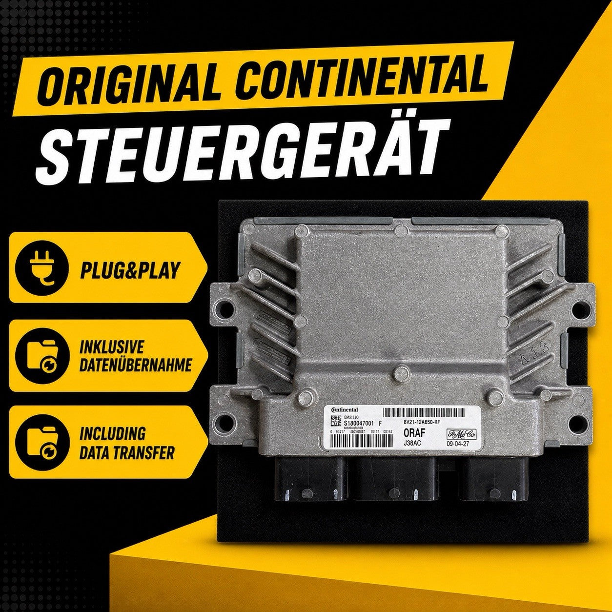 Plug&Play Ford Fiesta ECU Motorsteuergerät S180047001F 8V2112A650RF