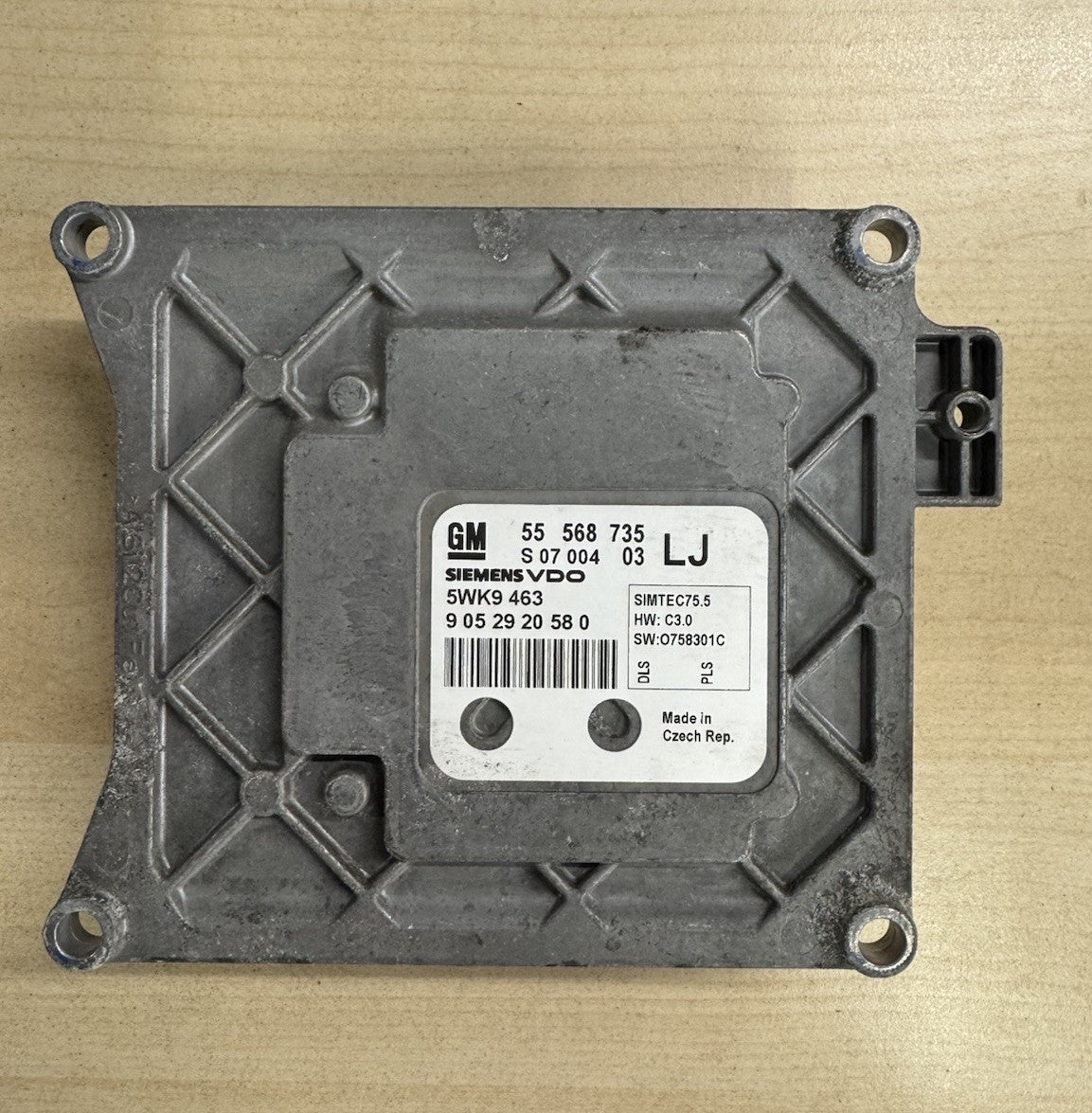 Entheiratet Reset Opel Astra 1.6 ECU Motorsteuergerät 55568735 5WK9463