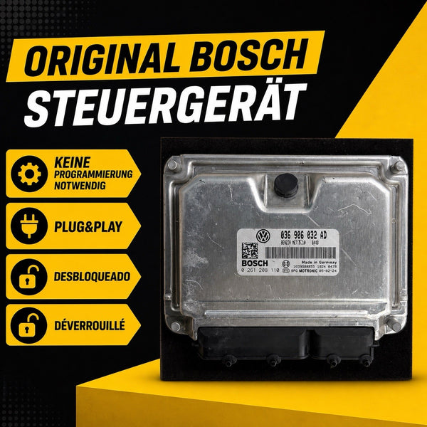 Plug&Play ENTSPERRT VW Golf 1.4 ECU MS 036906032AD 0261208110