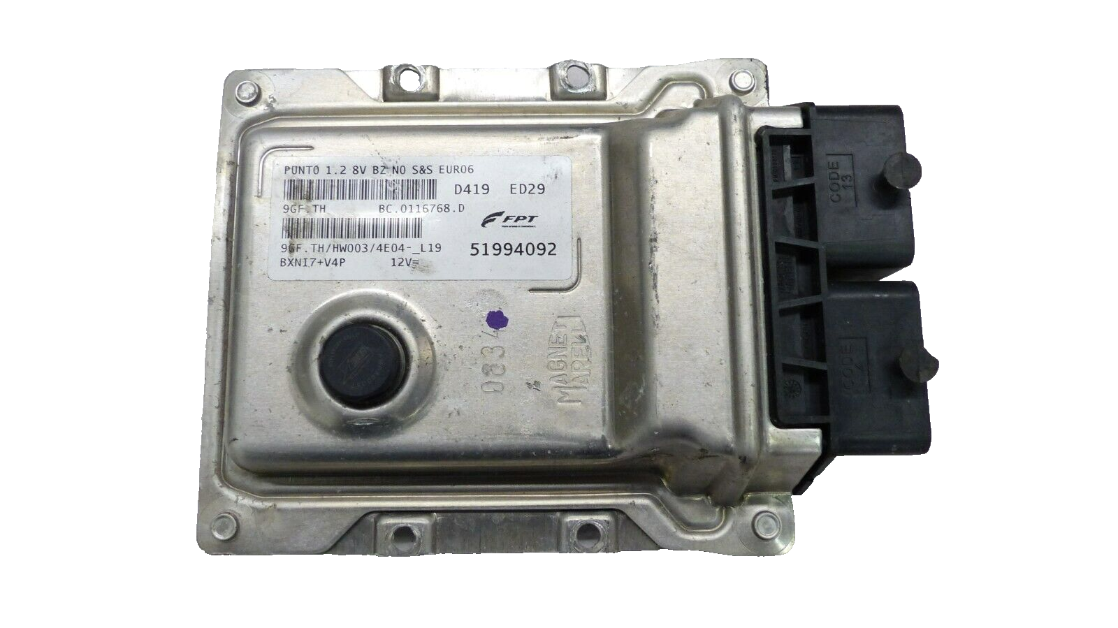 PLUG&PLAY ENTSPERRT Fiat Punto Grande Motorsteuergerät 9GF.TH 51994092