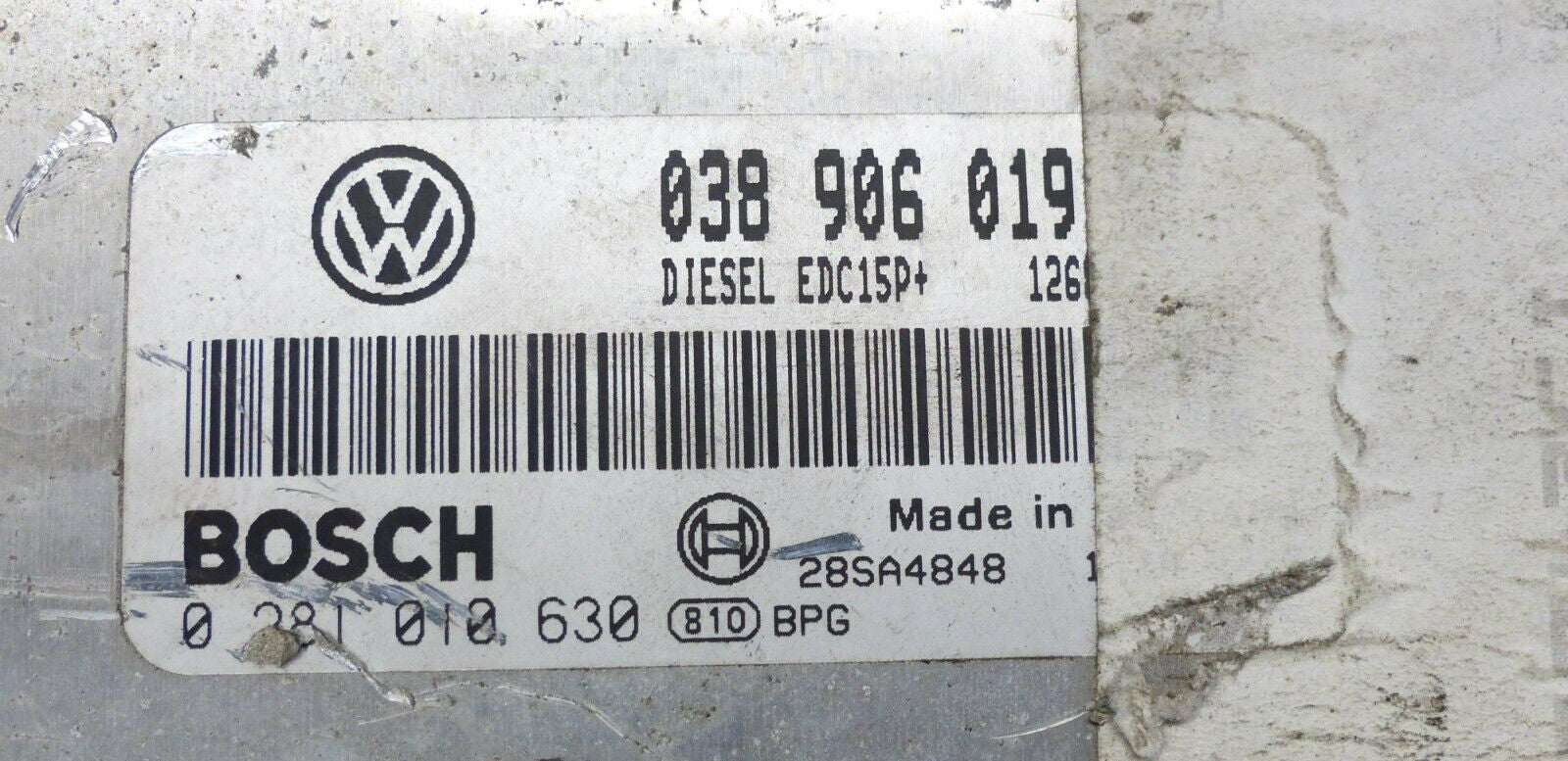 PLUG&PLAY ENTSPERRT VW Motorsteuergerät Bosch 0281010630 038906019CJ
