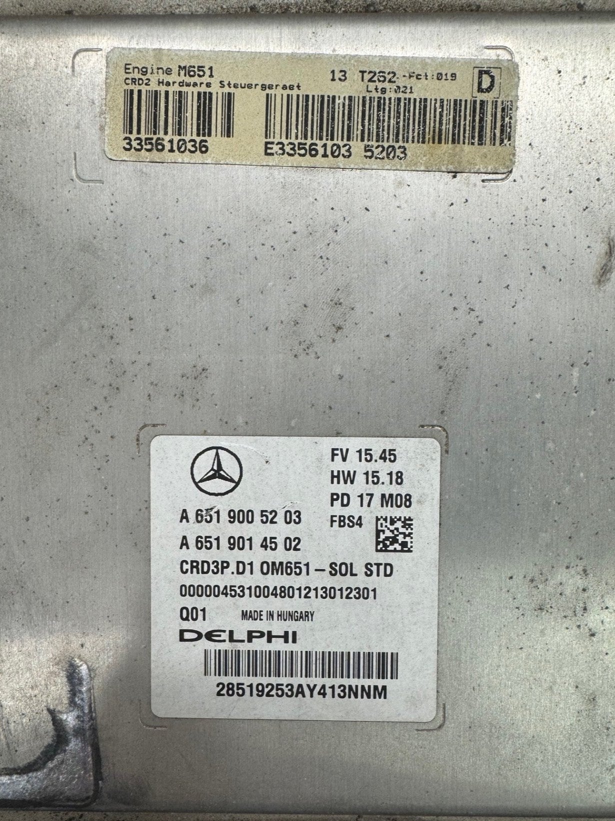 Original Files CRCD3P.D1 Mercedes C klass OM651 A6519005203 A6519014502 HW 6519042300 SW 6519023103 Software upgrade 6519031166