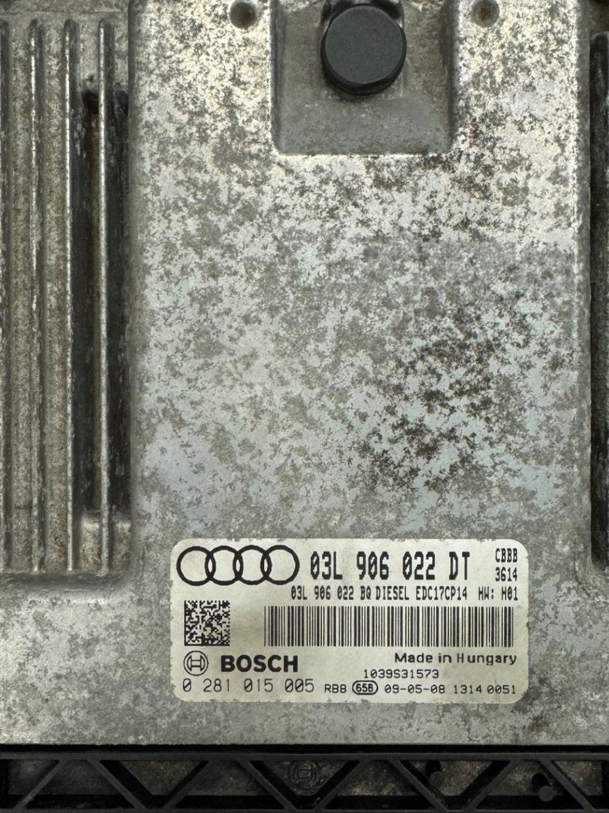 Original Files Audi A3 2.0 TDI Bosch EDC17CP14 03L906022DT 0281015005 03L906022BQ SW 1037564010 Software upgrade 03L906022DT 9978