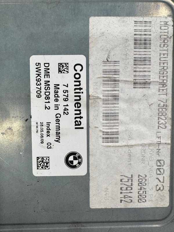 ملفات أصلية BMW Continental MSD81.2 7579142 5WK93709 HW 0862567 SW 08687988