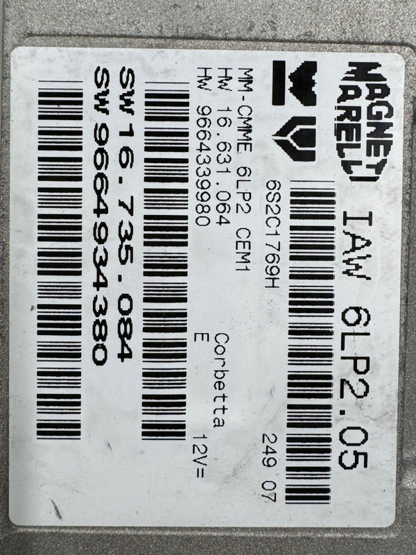Citroen Peugeot IAW 6LP2.05 9664934380 HW 9664339980 SW 9665486380