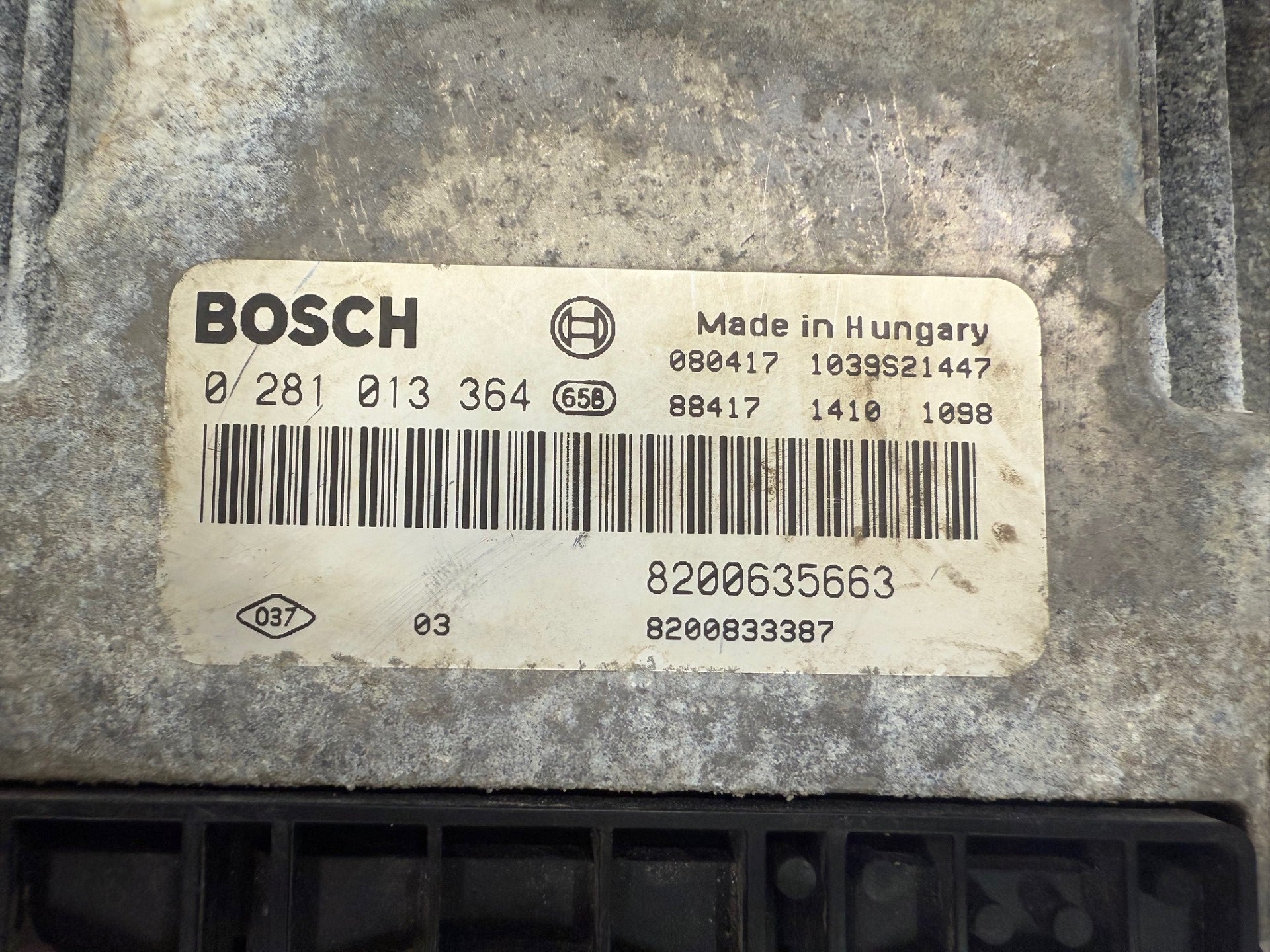 Original Files Renault Master 2.5 DCI Bosch EDC16C36 0281013364 8200635661  HW 8200635663  Software 1037390527  Software upgrade 8200833444