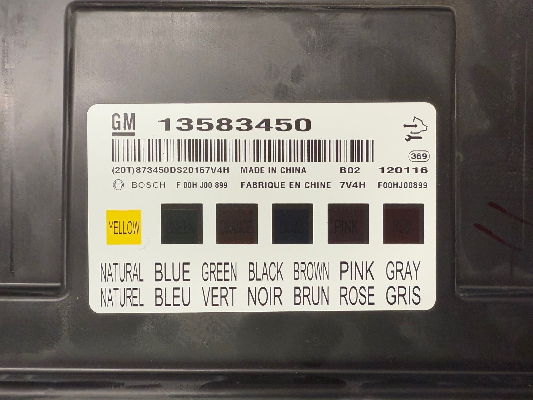 Original Opel GM Chevrolet Cruze BCM Files 13583450 Software part number 13501736
