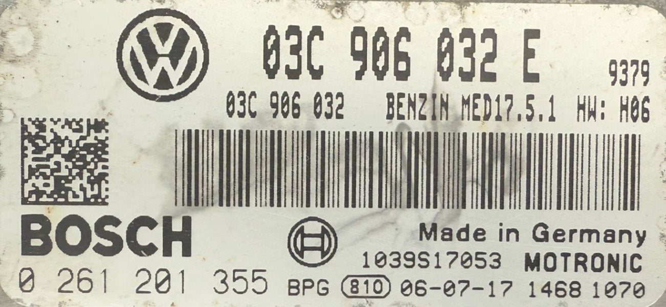 IMMO OFF Files VW Golf 1.4 TSI Petrol Bosch MED17.5.1 03C906032E 0261201355 HW 0261201355 SW 1037396282