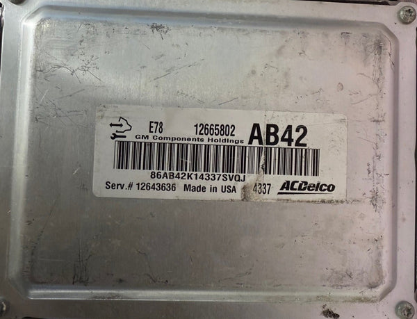 Opel Corsa E 1.4 Petrol Ac Delco E78 12665802 AB42 HW 12647136  SW 12665803  Software upgrade 55489618