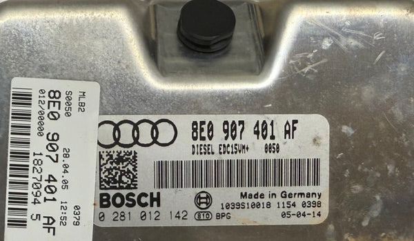 ملف إيقاف مانع تشغيل المحرك، ملف مانع الحركة أودي A4 2.5 TDI 8E0907401 AF بوش EDC15VM+ بلس 0281012142