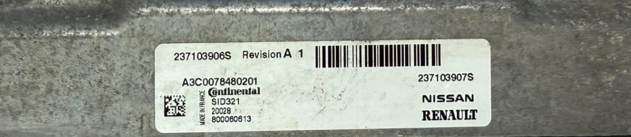 Original Files , Motorsteuergerät Dateien Opel , Renault Master III A3C0078480201 Continental SID321  237103907S Software upgrade 237019422S  Ver SW 0B006900