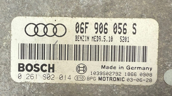 Immo Off File , Wegfahrsperre Dateien  Audi A4 2.0 FSI 06F906056S Bosch MED9.5.10 0261S02014  SW 1037368035  Software upgrade 06F906056S