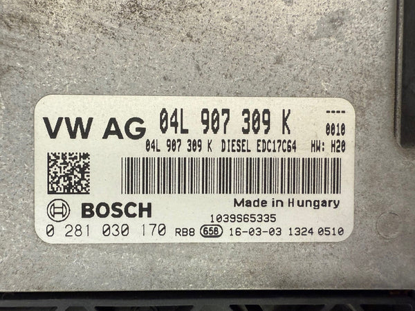 ملفات أصلية VW Caddy 2.0 TDI Bosch EDC17C64 04L907309K 0281030170 تحديث البرمجيات 04L906016GJ 1666