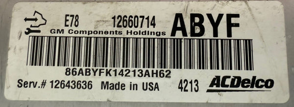 Opel  Insiginia , Astra J 1.4 Benzin Petrol ABYF 12660714 AcDelco E78 HW 12647136  Software 12660715  Software upgrade 92280342