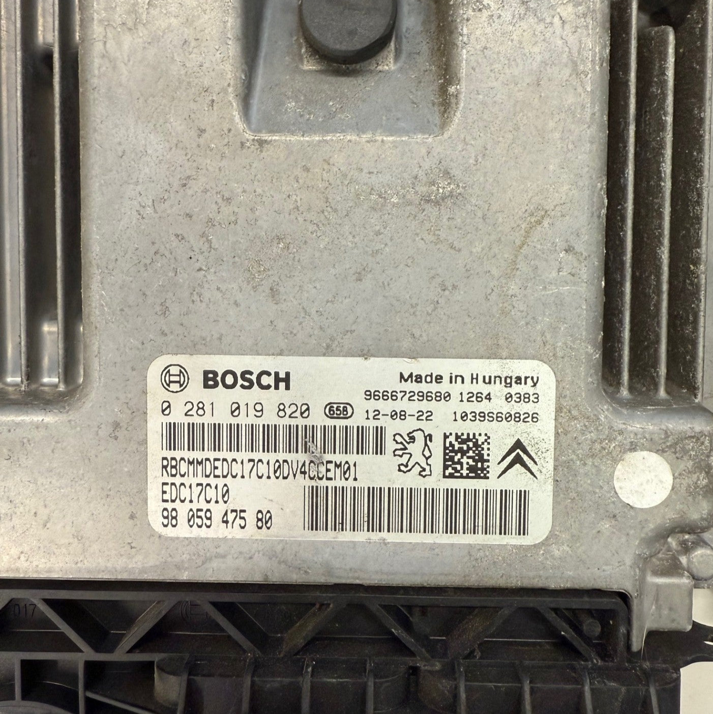 Original Files Motorsteuergerät Dateien Peugeot 207 1.6 HDI OEM 9805947580 Bosch EDC17C10  0281019820  HW 9666077280  Software 9666729680  Software upgrade  9679172980