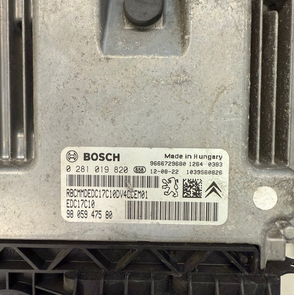 Original Files Motorsteuergerät Dateien Peugeot 207 1.6 HDI OEM 9805947580 Bosch EDC17C10  0281019820  HW 9666077280  Software 9666729680  Software upgrade  9679172980