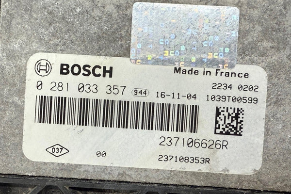 Original Files Motorsteuergerät Dateien , Renault Traffic III 1,6 OEM 237106626R Bosch EDC17C84 0281033357  SW 10SW008509  software upgrade 237619438R
