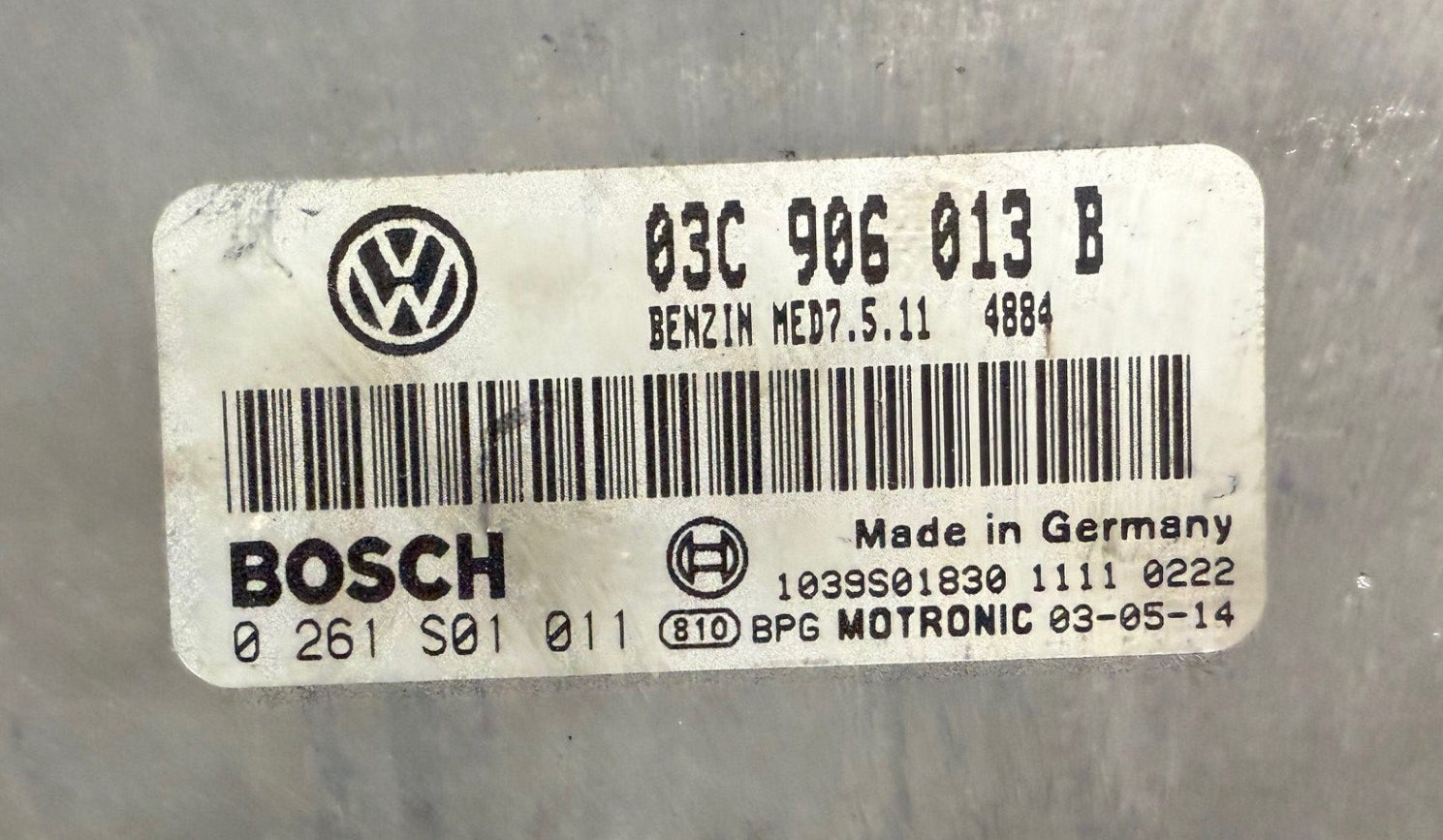 Immo Off File Volkswagen Polo 1.4 FSI  03C906013B 03C906013 B , Bosch MED7.5.11