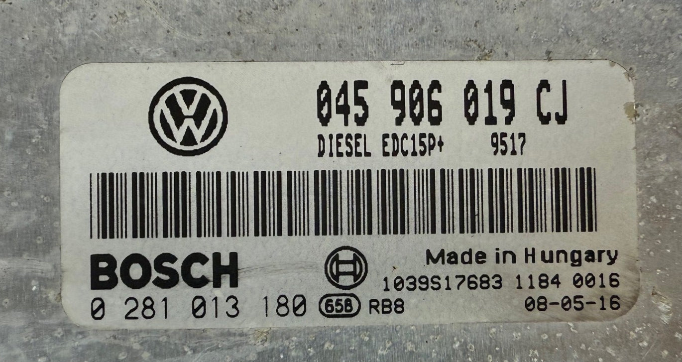 Immo Off File , VW Seat 1.4 TDI Wegfahrsperre Dateien 045906019CJ Bosch 0281013180