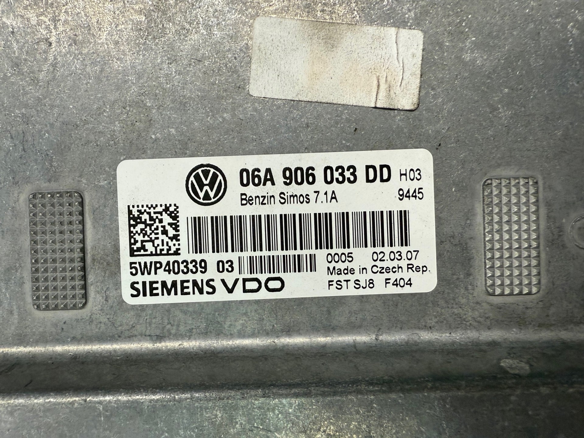 Immo Off File , Wegfahrsperre Dateien , Volkswagen Golf Plus 1.6 Benzin 06A906033DD Siemens Simos 7.1A 5WP40339
