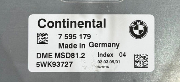 ملفات أصلية BMW Siemens Continental MSD81.2 OEM 7595179 5WK93727 أجهزة 07621178 برمجيات 07624678