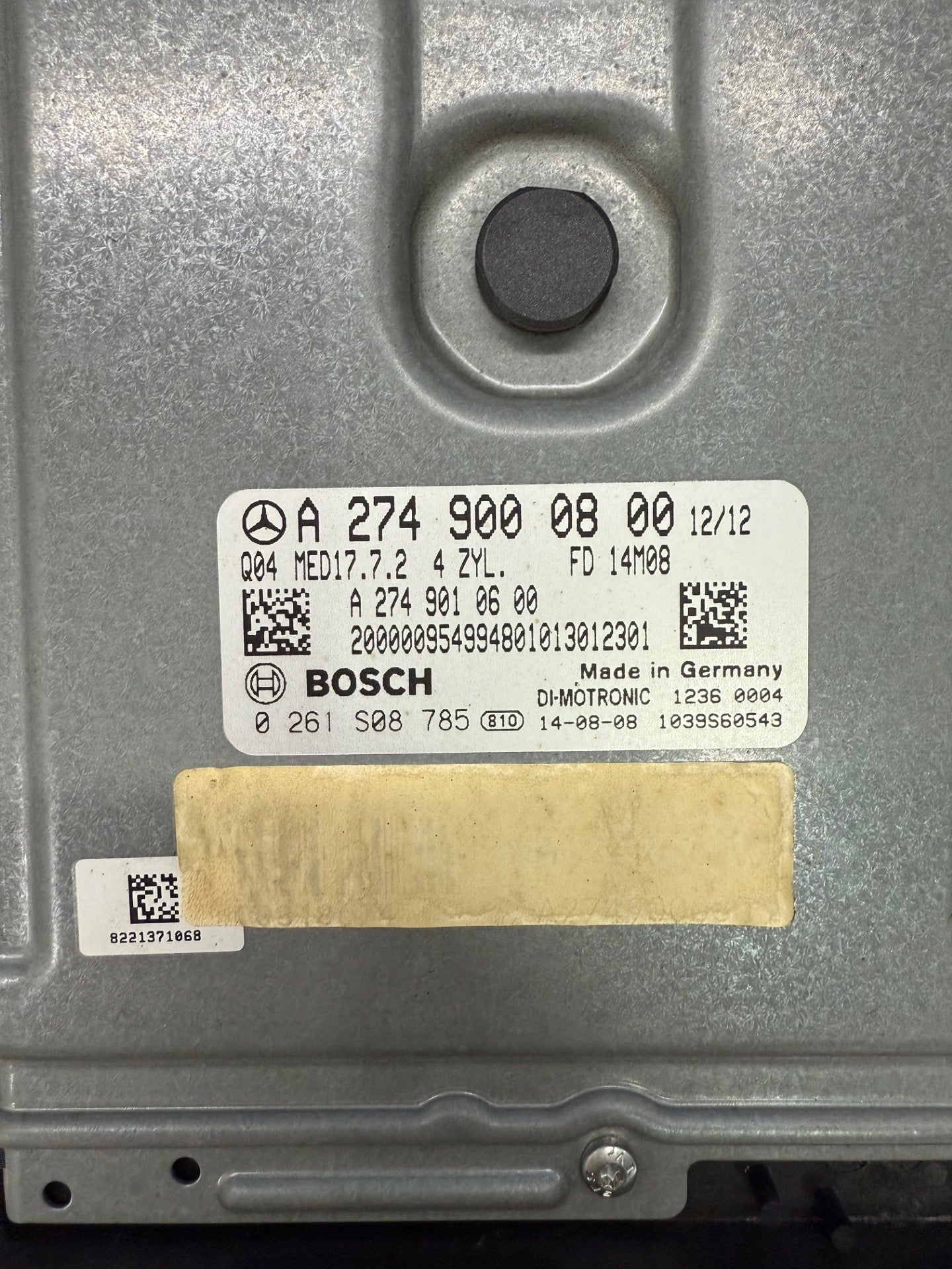 Original Files Mercedes C klass A2749000800  A2749010600  BOSCH MED17.7.2 TC1797 MERCEDES 0261S08785 Software 1037526717 Software upgrade 10SW000781