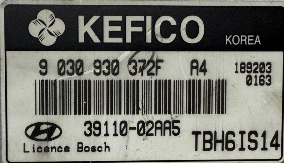 Original Files Hyundai Bosch ME7.9.0 Kefico 39110-02AA5 9030930372F  HW 9030930372 SW 9030930372