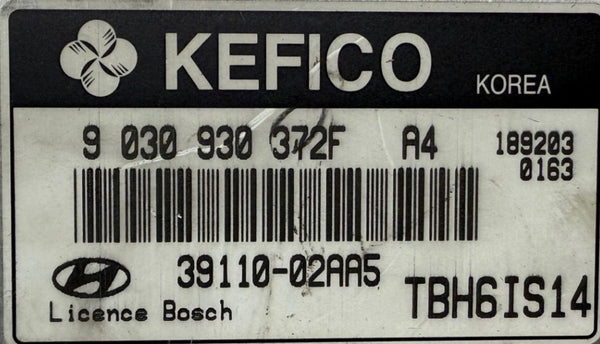 Original Files Hyundai Bosch ME7.9.0 Kefico 39110-02AA5 9030930372F  HW 9030930372 SW 9030930372