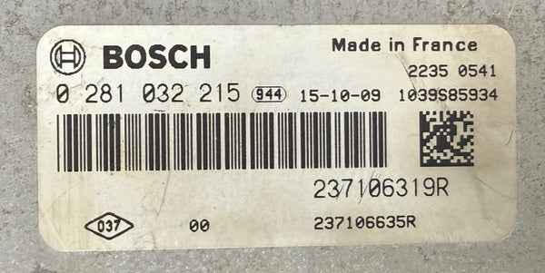 Renault Kangoo 1.5 DCi  BOSCH EDC17C84 TC178 0281032215 237106319R Software 1037553087 Software upgrade 237619228R