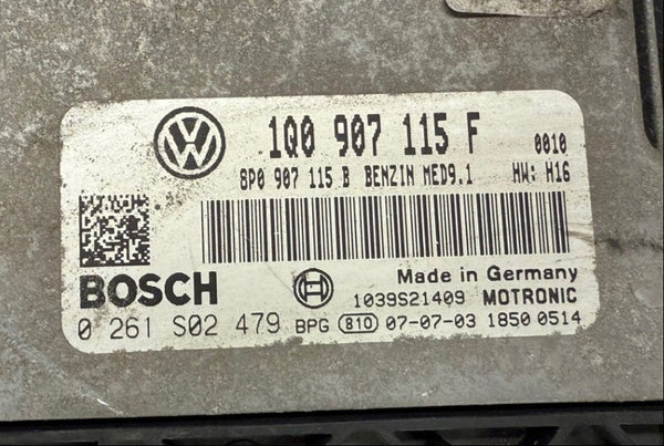 ملفات أصلية VW Golf 2.0I R4 4V TFSI Bosch MED9.1 1Q0907115F 0261S02479 HW 0261S02479  Software 1037387551 تحديث برنامج 1Q0907115F 0010