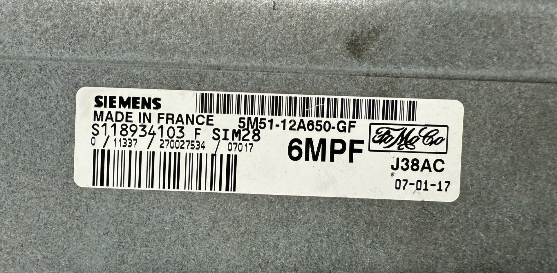 Original Files Ford Focus 2 II Petrol Siemens SIM28 1.4 S118934103F 5M51-12A650-GF 6MPF Flash and Eeprom