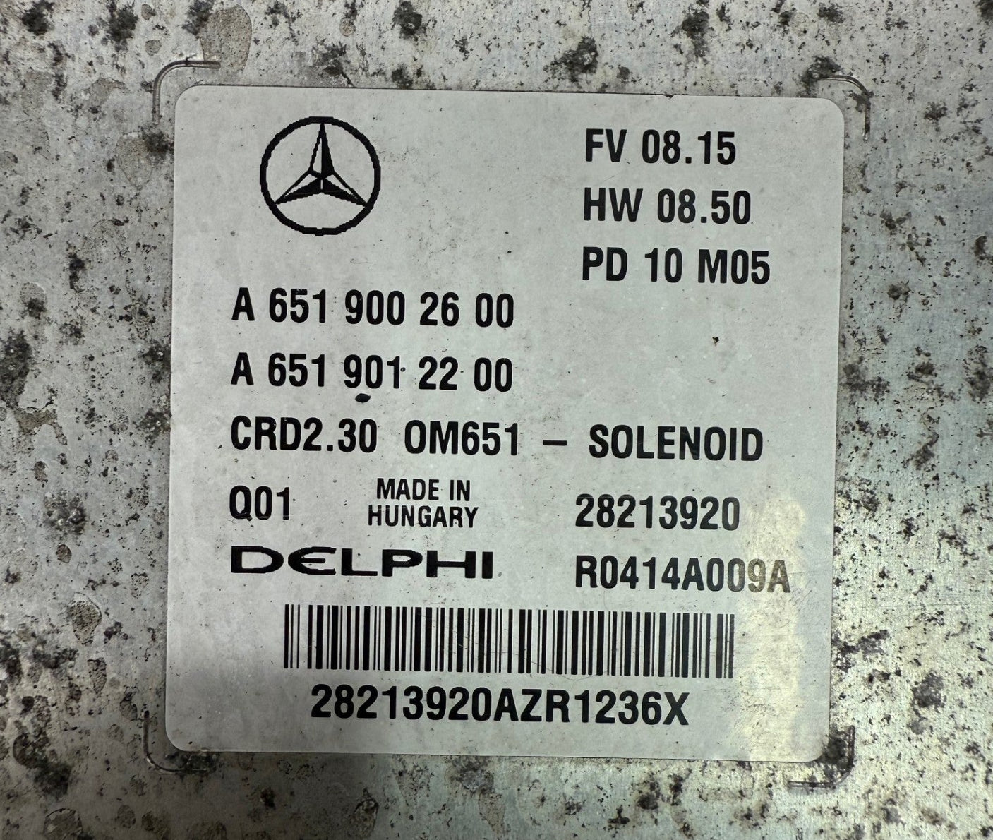 Original files Mercedes Sprinter W906 2.2 CDI Delphi CRD2.30  A6519002600 OM651 A6519012200 HW 651902100 SW 6519025100 Software upgrade 6519038214