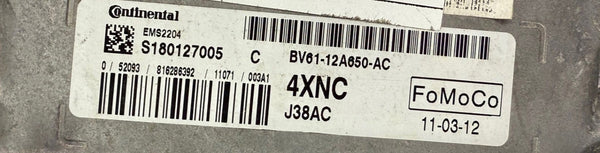 ملفات أصلية فورد فوكس سيدان 1.6 بنزين كونتيننتال EMS2204 S180127005C 4XNC الأجهزة AV61-12B684-DA البرامج BV61-12A650-AC ترقية البرامج BV61-12C204-JH