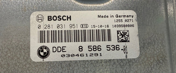 BMW  5 series 535D 3.0L 230KW Bosch EDC17CP45 0281031951 DDE8586536 DME__DDE731a . HW 0000076B061800 SW 0000076C461500 . Software upgrade 00002F0C46150B
